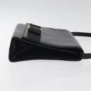 Salvatore Ferragamo Vala Shoulder Bag Leather Black Gold Auth BA3031-3