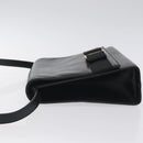 Salvatore Ferragamo Vala Shoulder Bag Leather Black Gold Auth BA3031-4