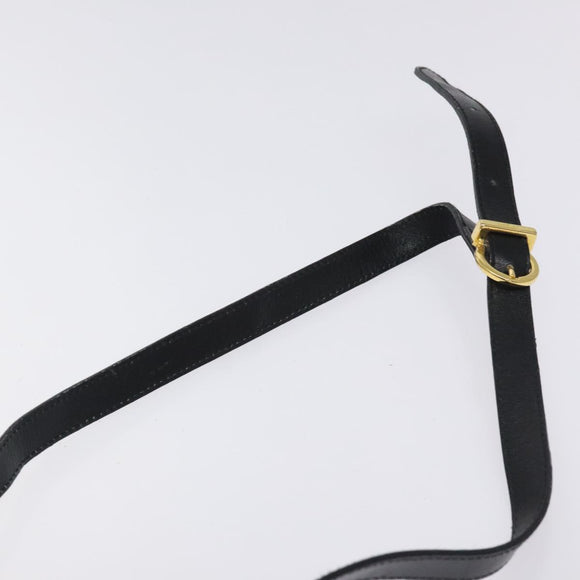 Salvatore Ferragamo Vala Shoulder Bag Leather Black Gold Auth BA3031