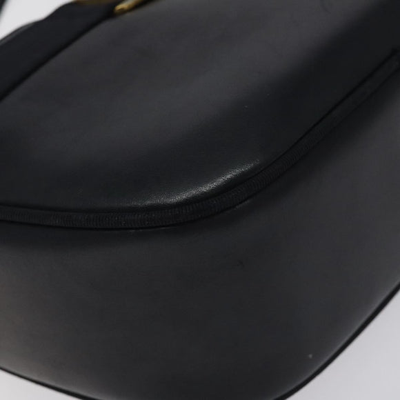 Salvatore Ferragamo Vala Shoulder Bag Leather Navy Gold Auth BA3032