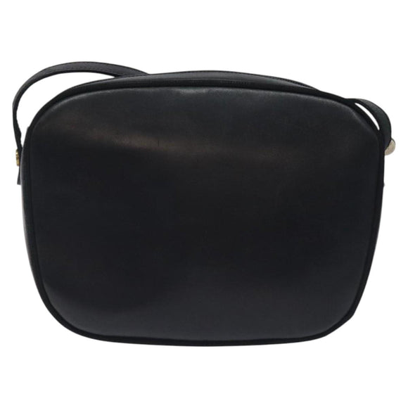 Salvatore Ferragamo Vala Shoulder Bag Leather Navy Gold Auth BA3032