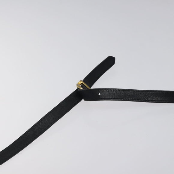 Salvatore Ferragamo Vala Shoulder Bag Leather Navy Gold Auth BA3032