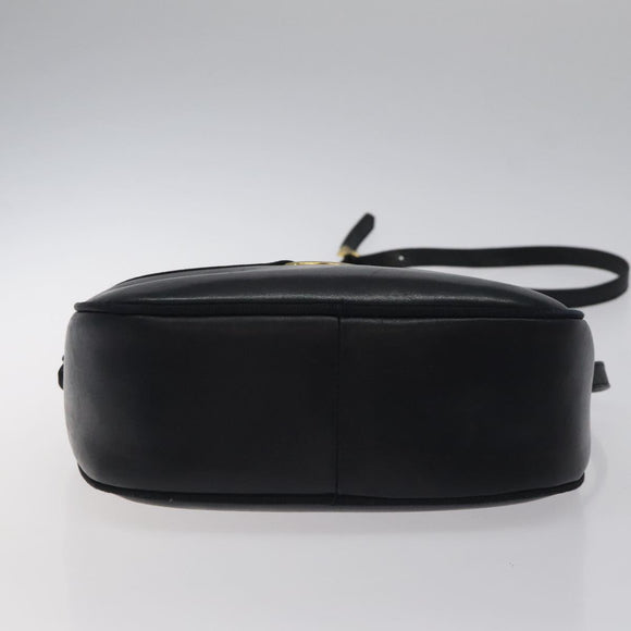 Salvatore Ferragamo Vala Shoulder Bag Leather Navy Gold Auth BA3032