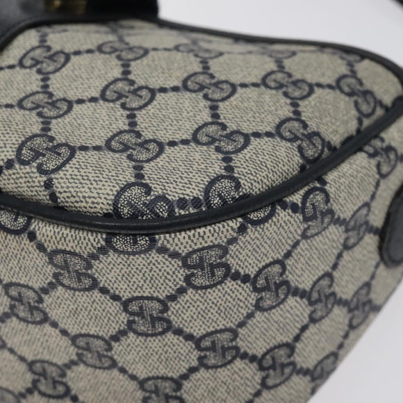 GUCCI GG Supreme Sherry Line Shoulder Bag PVC Navy Gold 89 02 032 Auth BA3033