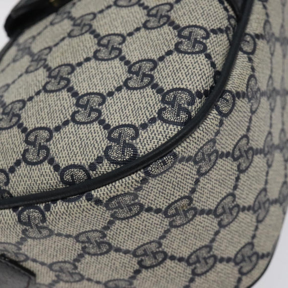 GUCCI GG Supreme Sherry Line Shoulder Bag PVC Navy Gold 89 02 032 Auth BA3033