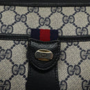 GUCCI GG Supreme Sherry Line Shoulder Bag PVC Navy Gold 89 02 032 Auth BA3033-17