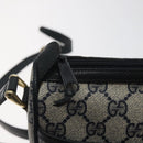 GUCCI GG Supreme Sherry Line Shoulder Bag PVC Navy Gold 89 02 032 Auth BA3033-18