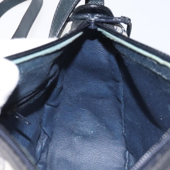 GUCCI GG Supreme Sherry Line Shoulder Bag PVC Navy Gold 89 02 032 Auth BA3033