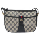 GUCCI GG Supreme Sherry Line Shoulder Bag PVC Navy Gold 89 02 032 Auth BA3033-13