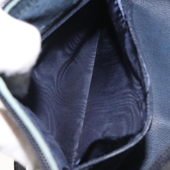 GUCCI GG Supreme Sherry Line Shoulder Bag PVC Navy Gold 89 02 032 Auth BA3033