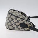 GUCCI GG Supreme Sherry Line Shoulder Bag PVC Navy Gold 89 02 032 Auth BA3033-3