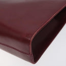 Salvatore Ferragamo Gancini Chain Shoulder Bag Leather Red Gold Auth BA3037-9