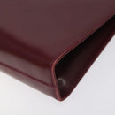 Salvatore Ferragamo Gancini Chain Shoulder Bag Leather Red Gold Auth BA3037-15