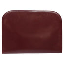 Salvatore Ferragamo Gancini Chain Shoulder Bag Leather Red Gold Auth BA3037-2