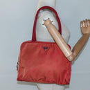 PRADA Hand Bag Nylon Red Auth BA3040-23