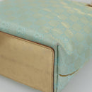 GUCCI GG Canvas Tote Bag Light Blue Gold 002 1099 Auth BA3043-9