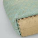 GUCCI GG Canvas Tote Bag Light Blue Gold 002 1099 Auth BA3043-14
