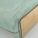 GUCCI GG Canvas Tote Bag Light Blue Gold 002 1099 Auth BA3043-16