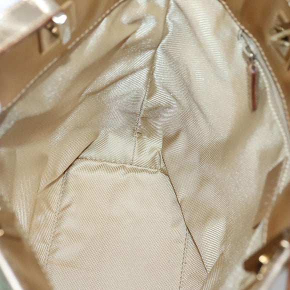 GUCCI GG Canvas Tote Bag Light Blue Gold 002 1099 Auth BA3043