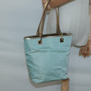 GUCCI GG Canvas Tote Bag Light Blue Gold 002 1099 Auth BA3043-20
