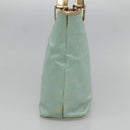 GUCCI GG Canvas Tote Bag Light Blue Gold 002 1099 Auth BA3043-4
