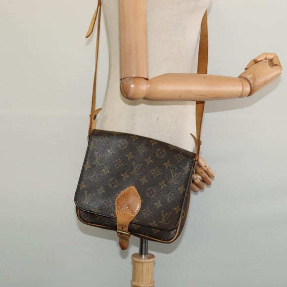 LOUIS VUITTON Monogram Cartouchiere MM Shoulder Bag M51253 LV Auth BA3075