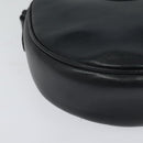 CELINE Shoulder Bag Leather Navy Gold Auth BA3082-12