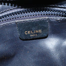 CELINE Shoulder Bag Leather Navy Gold Auth BA3082-15