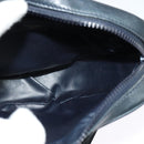 CELINE Shoulder Bag Leather Navy Gold Auth BA3082-17