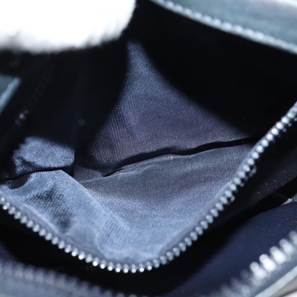 CELINE Shoulder Bag Leather Navy Gold Auth BA3082