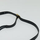 CELINE Shoulder Bag Leather Navy Gold Auth BA3082-8