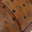 MCM Logogram Vicetos Shoulder Bag PVC Leather Brown Gold Auth BA3084-9