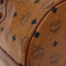 MCM Logogram Vicetos Shoulder Bag PVC Leather Brown Gold Auth BA3084-14