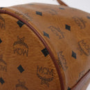 MCM Logogram Vicetos Shoulder Bag PVC Leather Brown Gold Auth BA3084-15