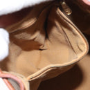 MCM Logogram Vicetos Shoulder Bag PVC Leather Brown Gold Auth BA3084-21