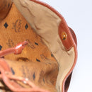 MCM Logogram Vicetos Shoulder Bag PVC Leather Brown Gold Auth BA3084-11