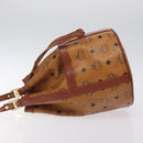 MCM Logogram Vicetos Shoulder Bag PVC Leather Brown Gold Auth BA3084-4