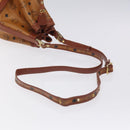 MCM Logogram Vicetos Shoulder Bag PVC Leather Brown Gold Auth BA3084-7