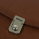 Burberrys Hand Bag Leather 2way Brown Gold Auth BA3086-10