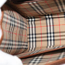 Burberrys Hand Bag Leather 2way Brown Gold Auth BA3086-18