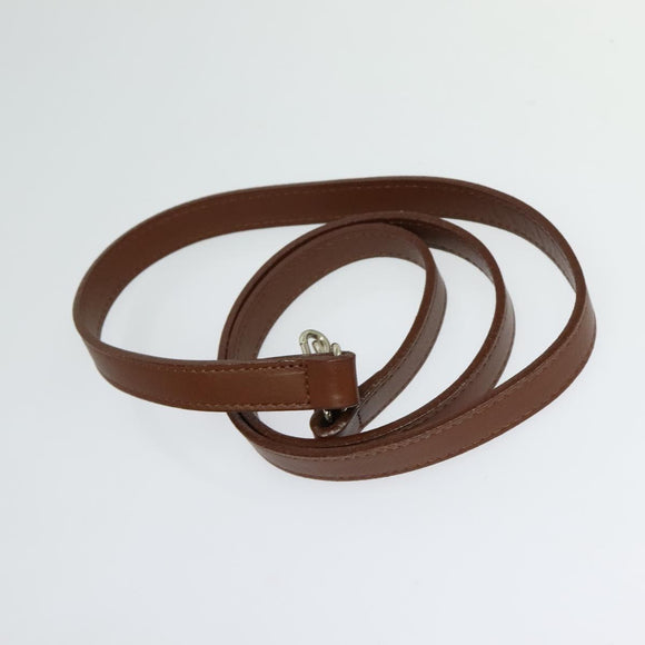 Burberrys Hand Bag Leather 2way Brown Gold Auth BA3086