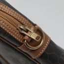 Christian Dior Honeycomb Canvas Business Bag PVC Black Gold Auth BA3097-10