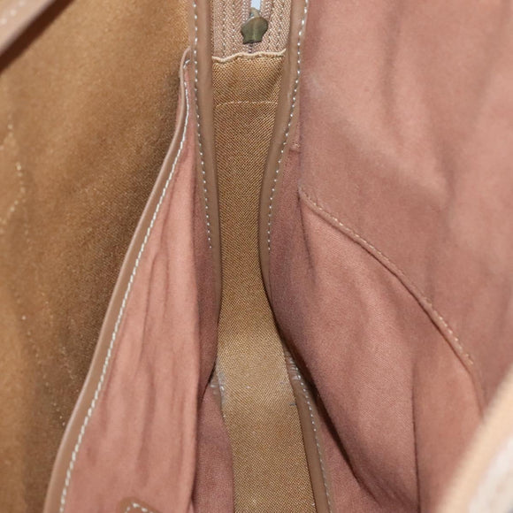 Christian Dior Honeycomb Canvas Business Bag PVC Black Gold Auth BA3097