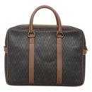 Christian Dior Honeycomb Canvas Business Bag PVC Black Gold Auth BA3097-2