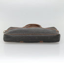 Christian Dior Honeycomb Canvas Business Bag PVC Black Gold Auth BA3097-5