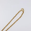 CHANEL Matelasse Necklace metal Gold CC Auth BA3100-5