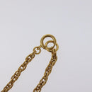 CHANEL Matelasse Necklace metal Gold CC Auth BA3100-6