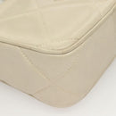 CHANEL Matelasse COCO Mark Chain Bag Lamb Skin Beige Gold CC Auth BA3101-14