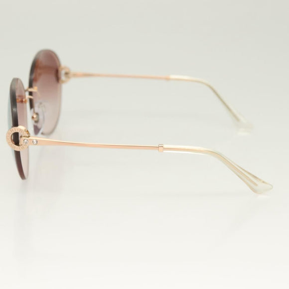 BVLGARI Sunglasses metal Brown Auth BA3102