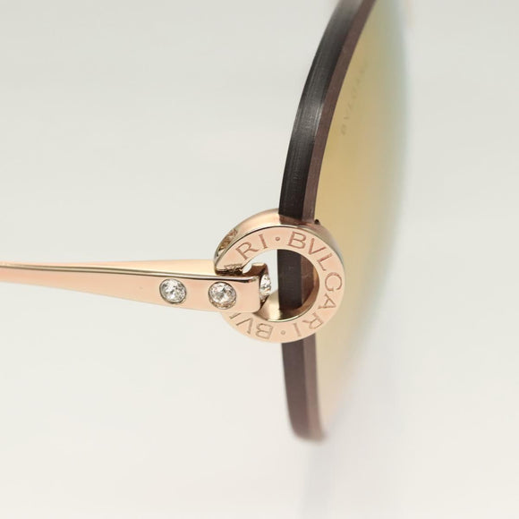 BVLGARI Sunglasses metal Brown Auth BA3102